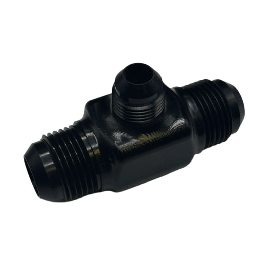 In-line Oil Coolant -12AN Fitting with -8AN Tee